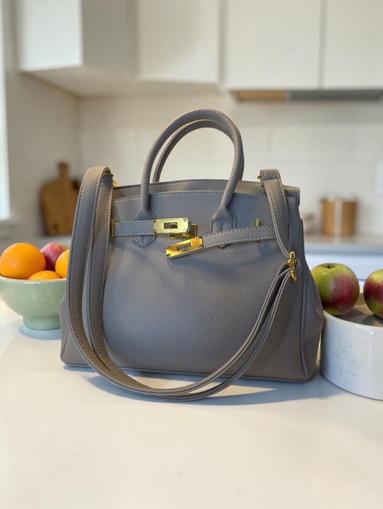 The Unbranded Handbags - SALE!! Soft Smoky Grey Inspired Satchel with Shoulder Strap Carrying Option NWOT